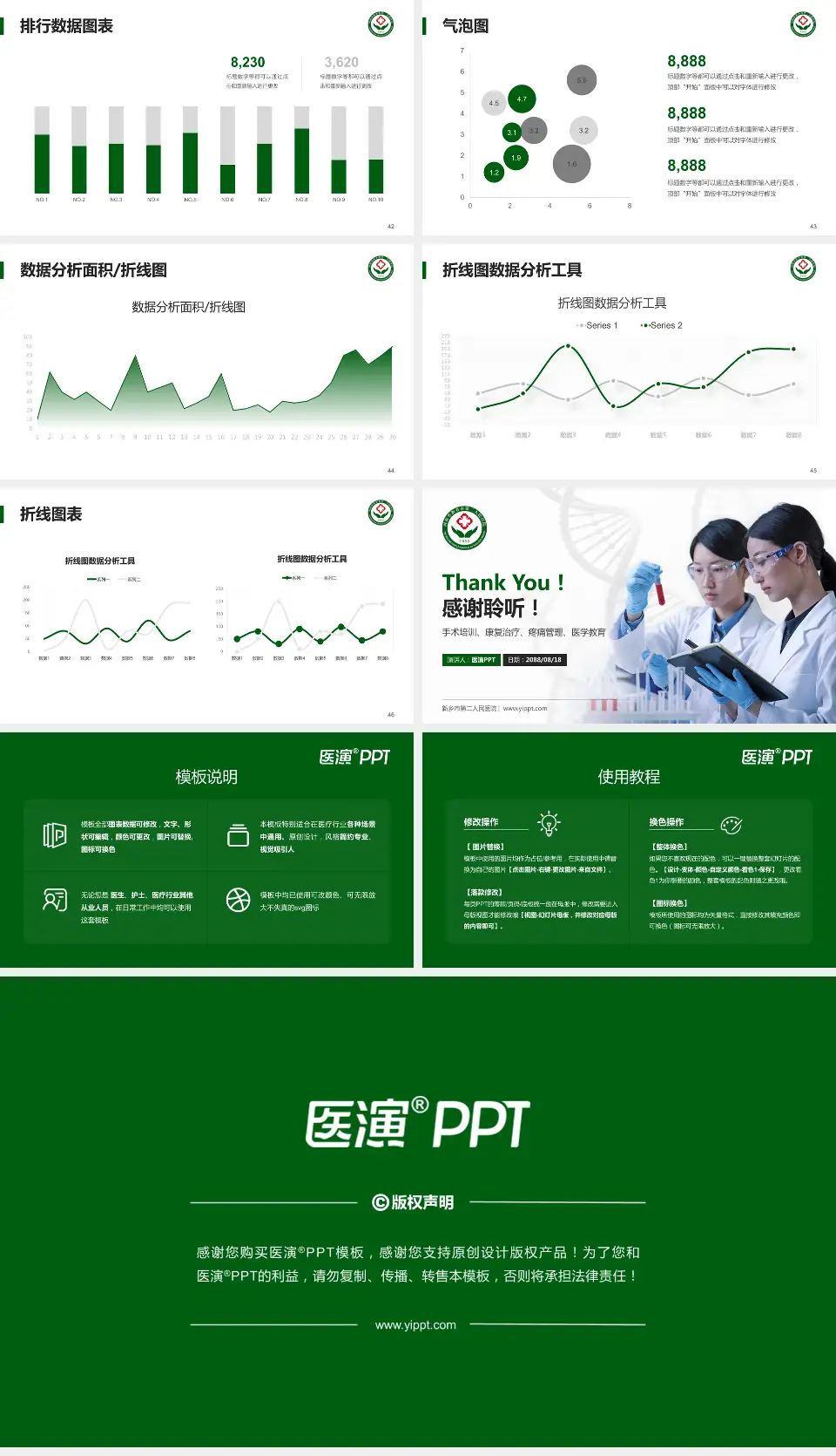 新乡市第二人民医院科研成果展示PPT模板16:9格式幻灯片预览图6