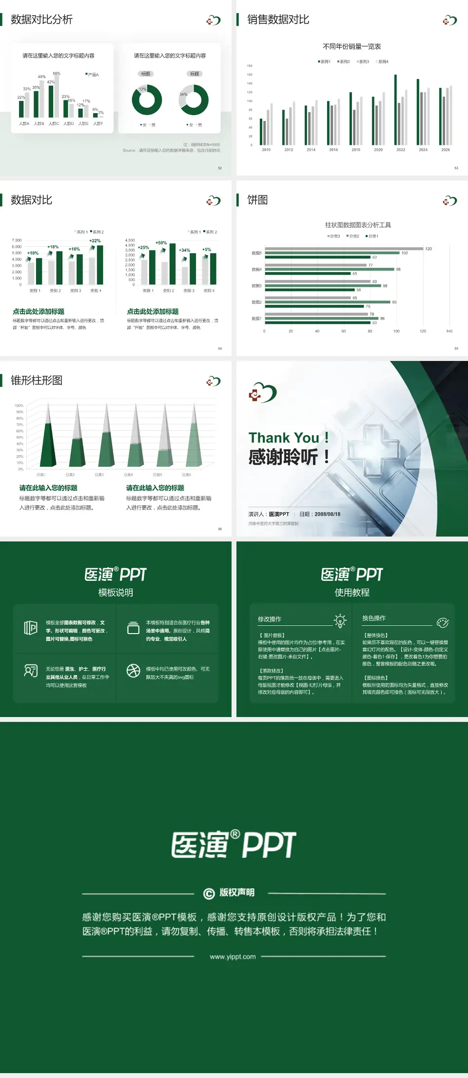 河南中医药大学第三附属医院医疗行业比赛专用PPT模板4:3格式幻灯片预览图7