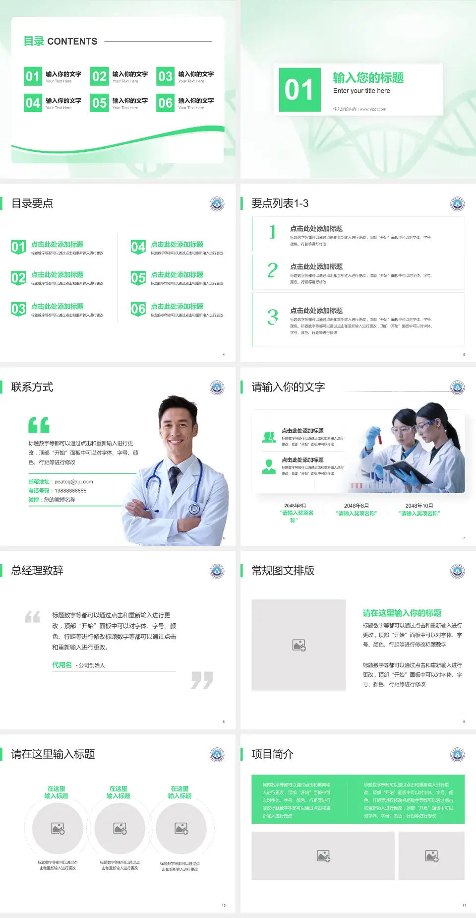 安阳市人民医院项目申请与汇报PPT模板4:3格式幻灯片预览图2