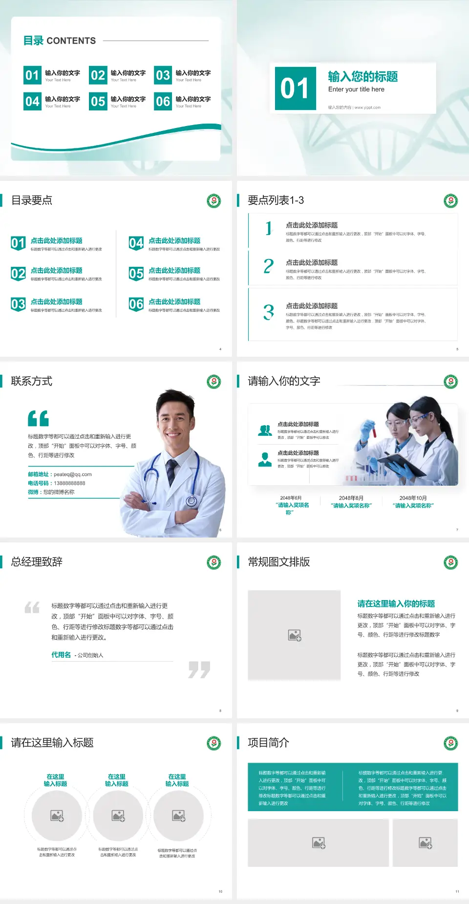 南阳市第二人民医院项目申请与汇报PPT模板4:3格式幻灯片预览图2