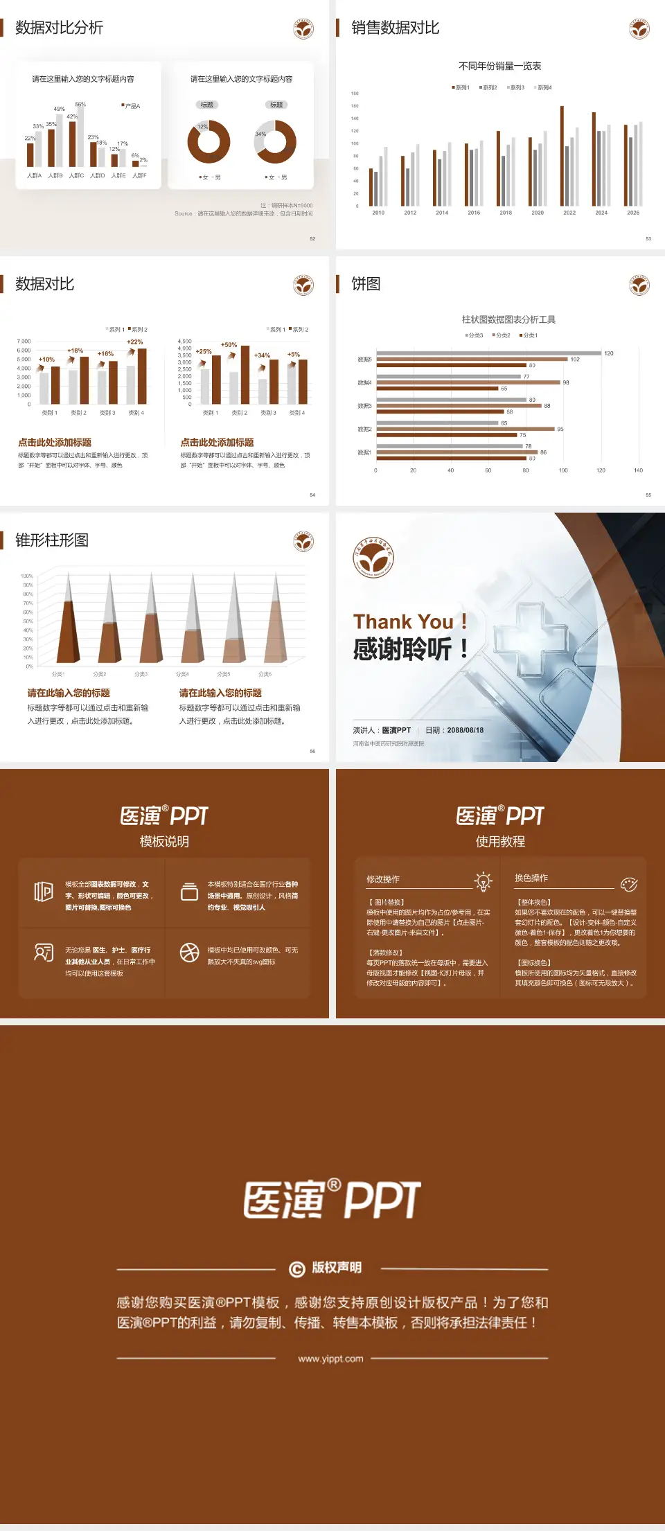 河南省中医药研究院附属医院医疗行业比赛专用PPT模板4:3格式幻灯片预览图7