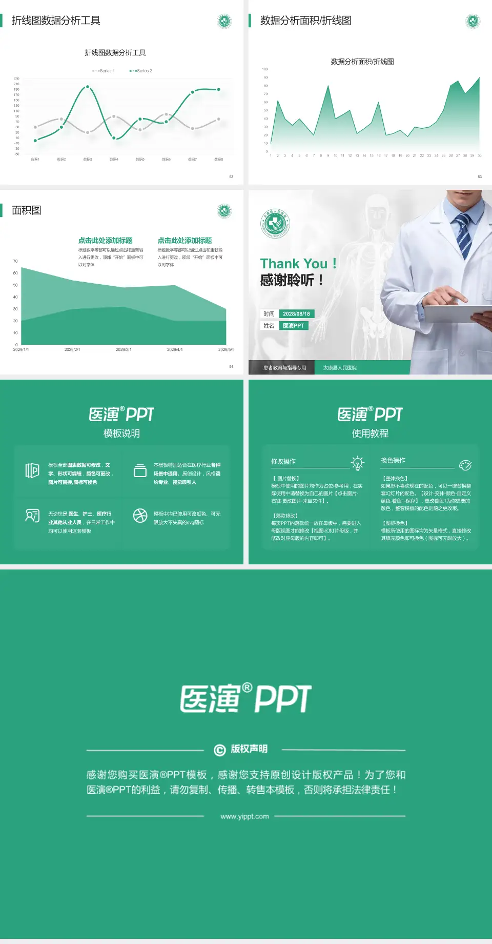 太康县人民医院患者教育与指导PPT模板4:3格式幻灯片预览图7