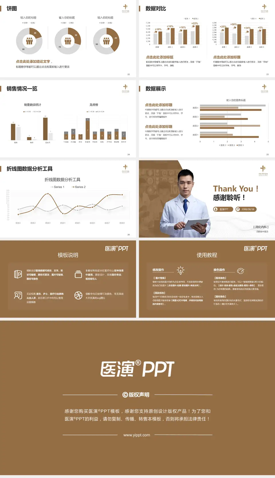 河南省中医院病例分享与讨论PPT模板16:9格式幻灯片预览图4