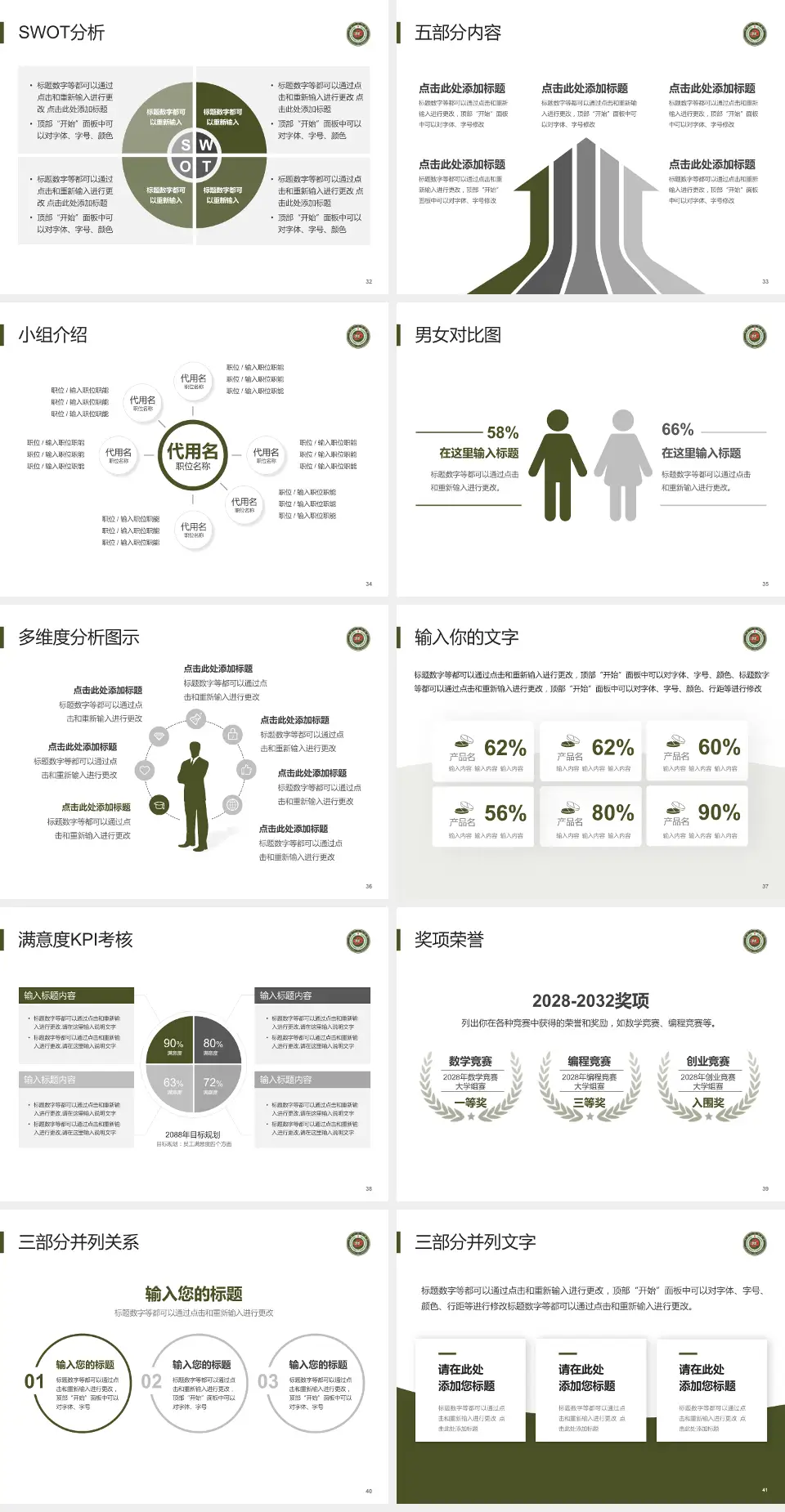 开封一五五医院医疗行业比赛专用PPT模板4:3格式幻灯片预览图5