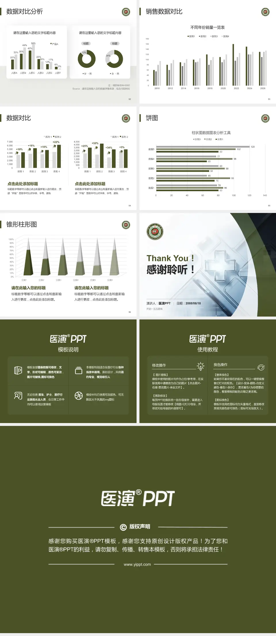 开封一五五医院医疗行业比赛专用PPT模板4:3格式幻灯片预览图7