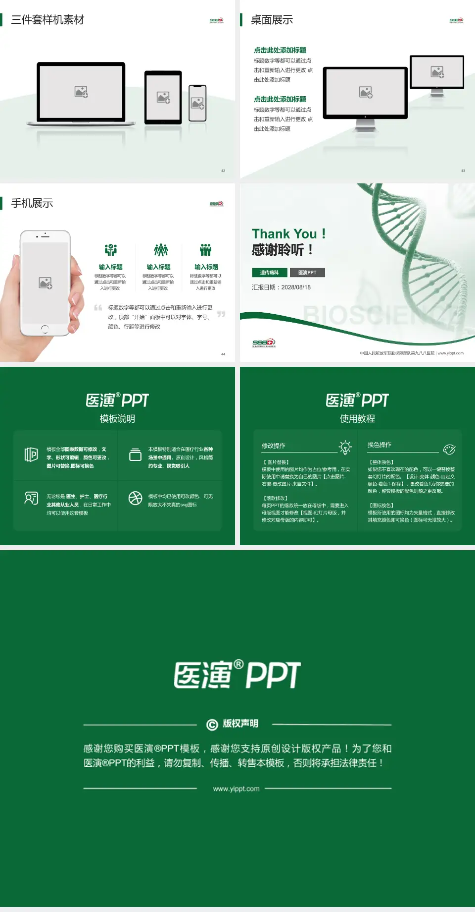 中国人民解放军联勤保障部队第九八八医院项目申请与汇报PPT模板4:3格式幻灯片预览图6