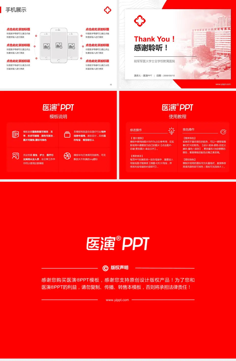 陆军军医大学士官学校附属医院医院管理报告PPT模板4:3格式幻灯片预览图7