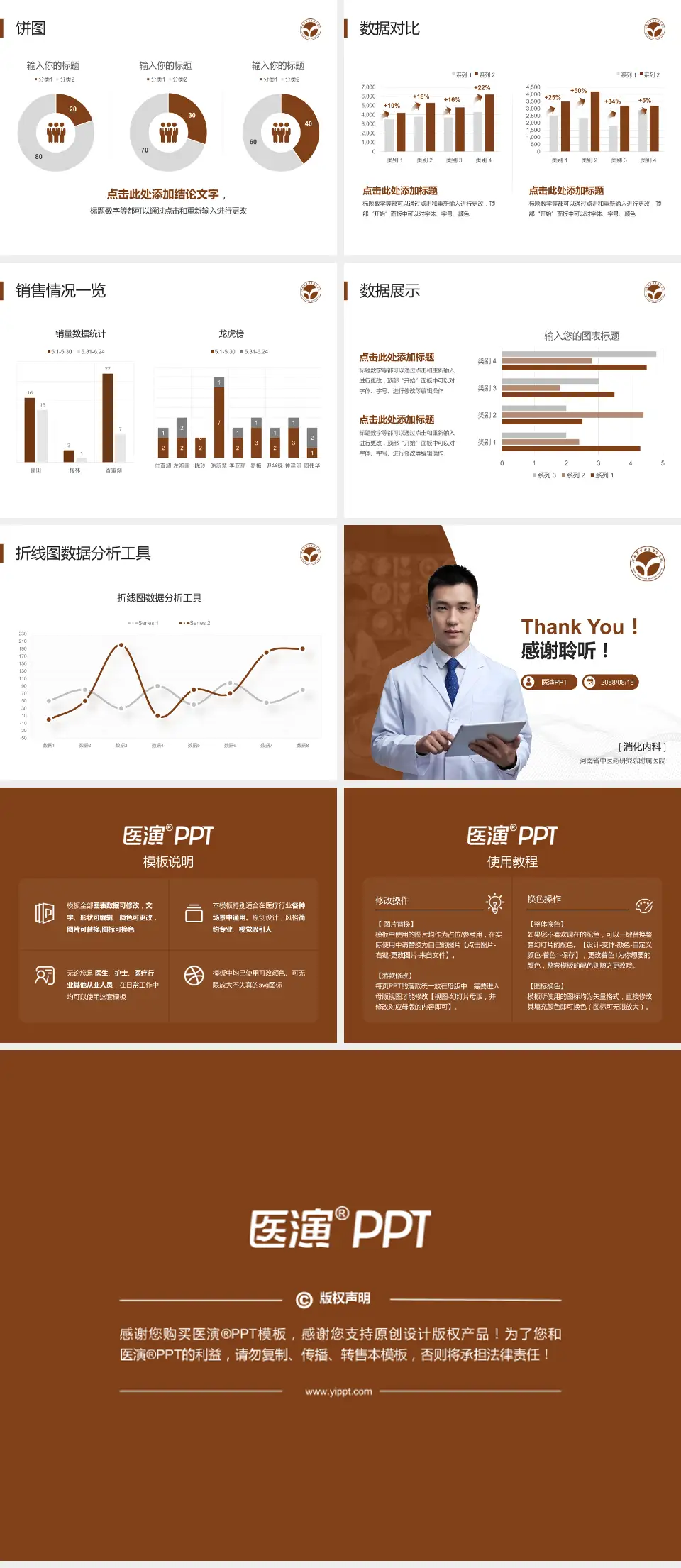 河南省中医药研究院附属医院病例分享与讨论PPT模板4:3格式幻灯片预览图4