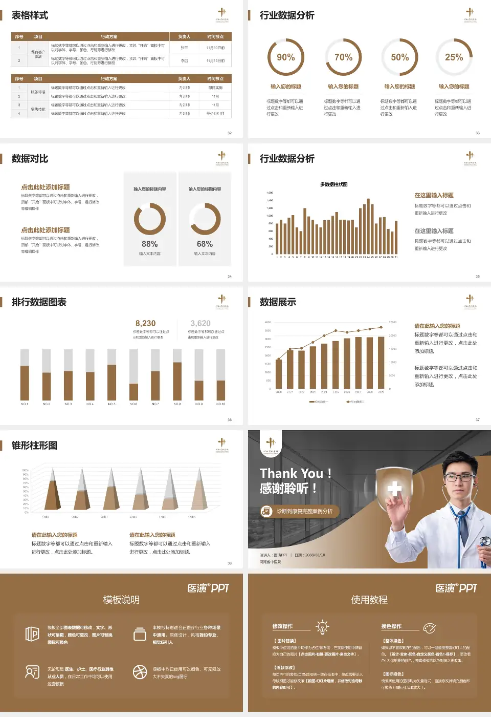 河南省中医院医疗知识普及PPT模板16:9格式幻灯片预览图5