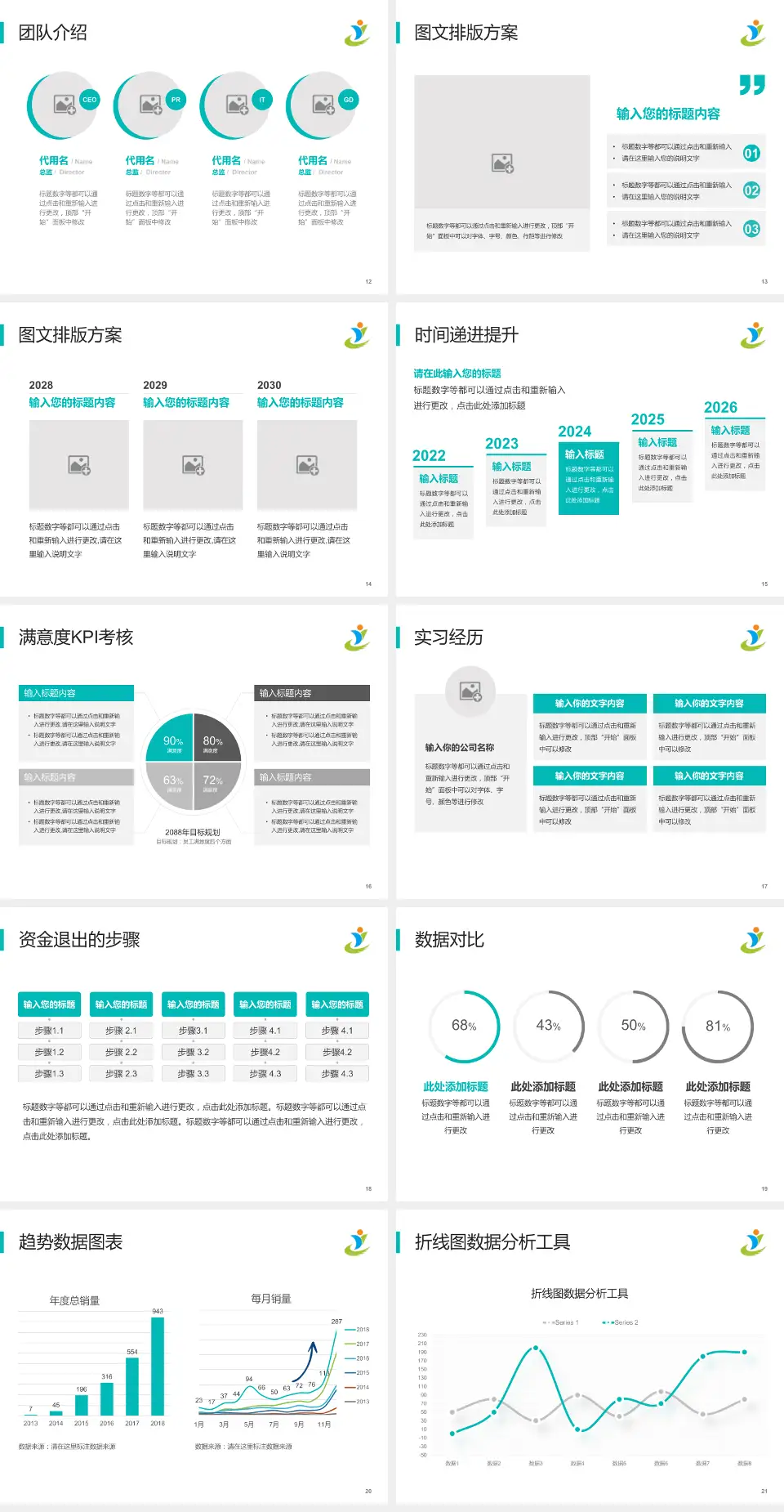 河南省儿童医院培训与教育PPT模板4:3格式幻灯片预览图3