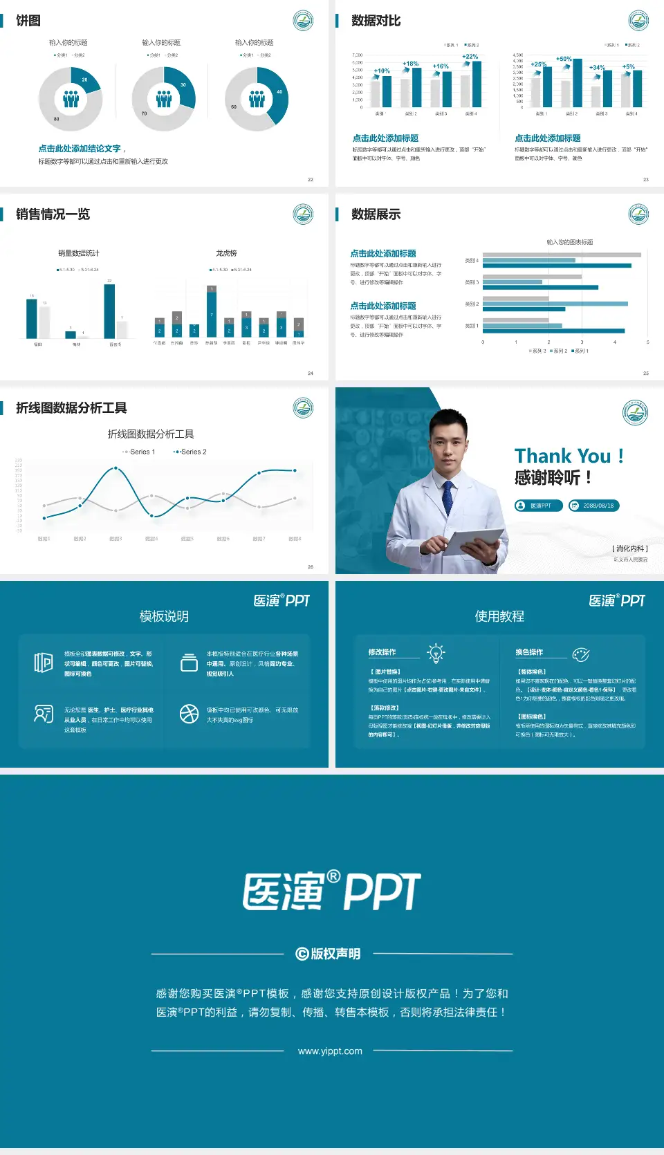 巩义市人民医院病例分享与讨论PPT模板16:9格式幻灯片预览图4
