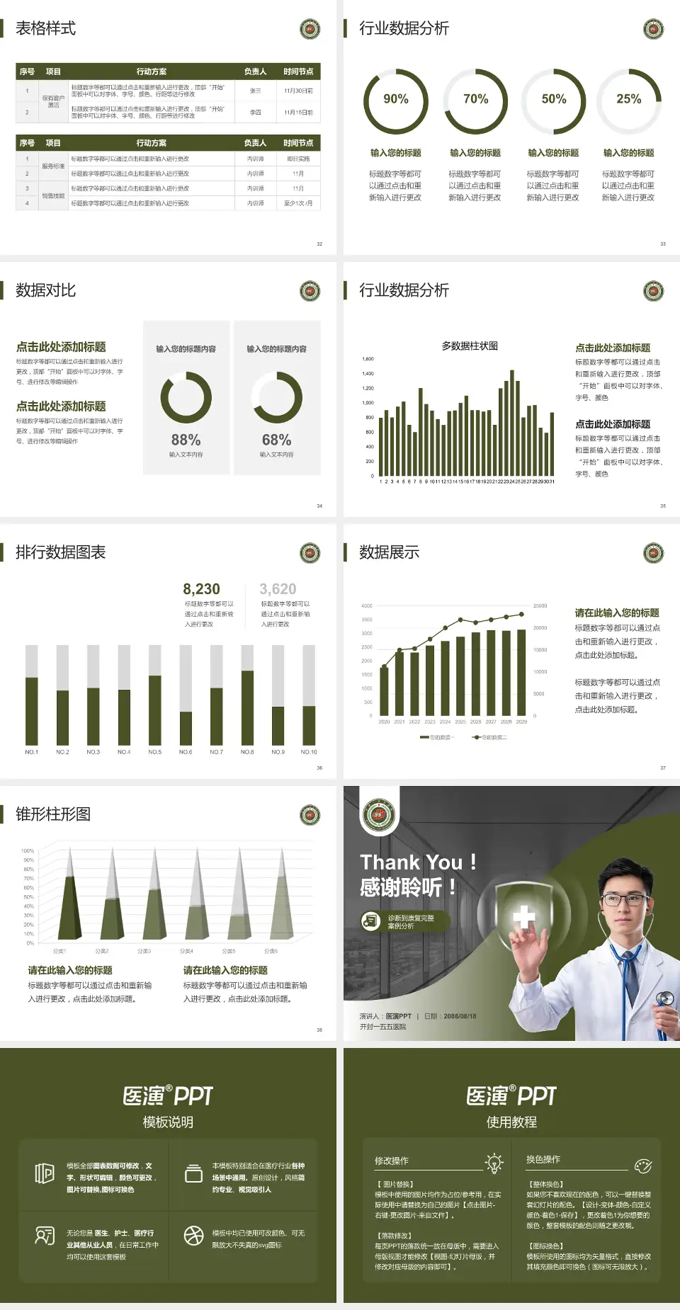 开封一五五医院医疗知识普及PPT模板4:3格式幻灯片预览图5