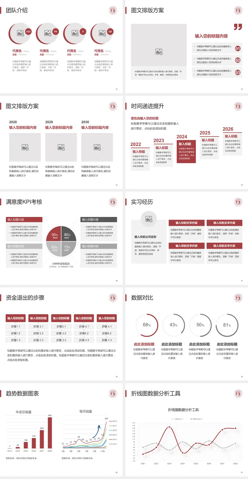 新密市中医院培训与教育PPT模板4:3格式幻灯片预览图3