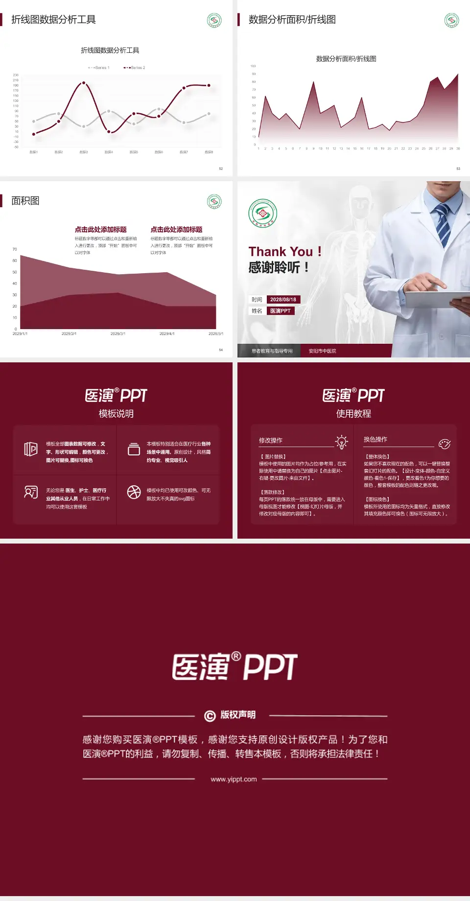 安阳市中医院患者教育与指导PPT模板4:3格式幻灯片预览图7