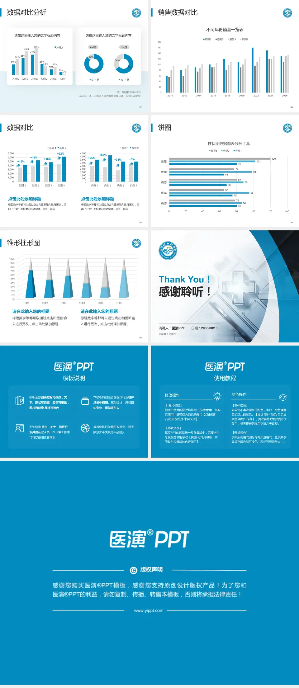 中牟县人民医院医疗行业比赛专用PPT模板4:3格式幻灯片预览图7