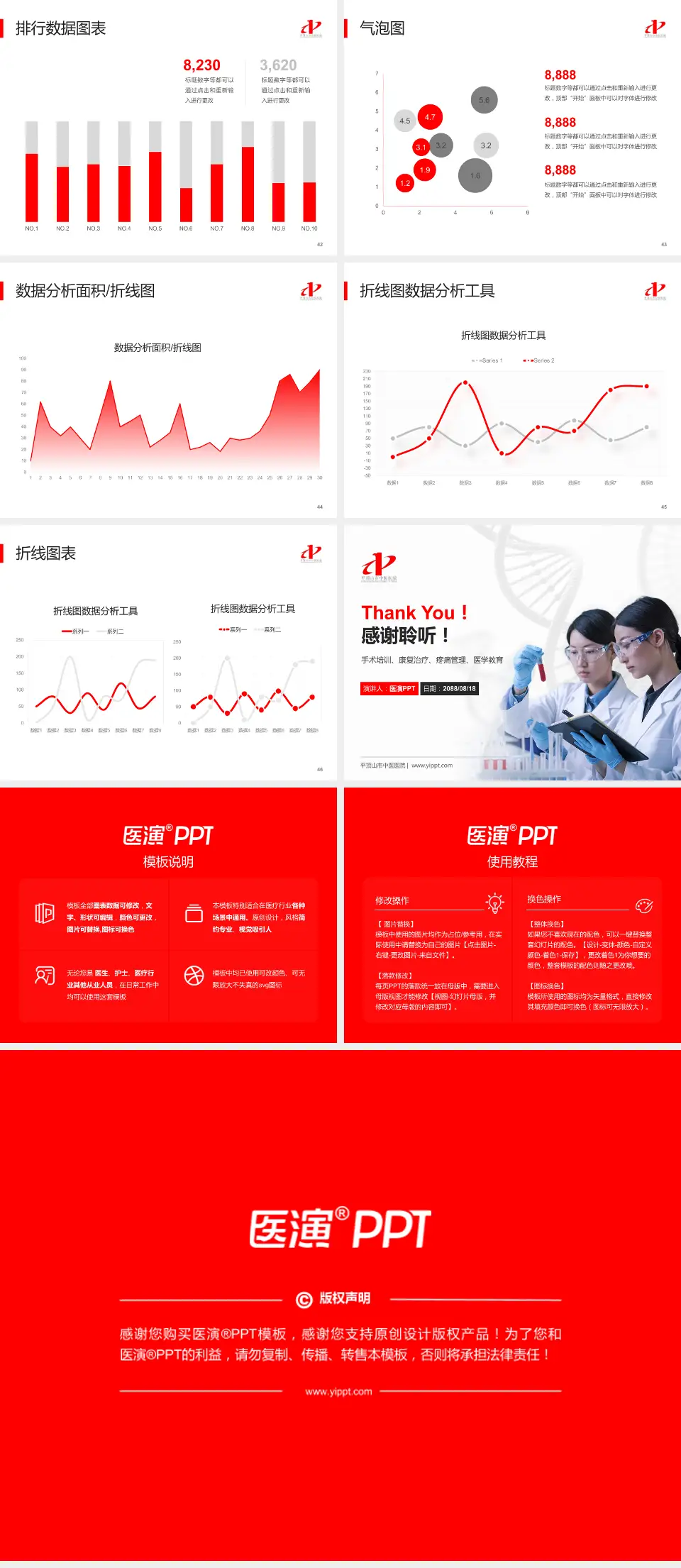 平顶山市中医医院科研成果展示PPT模板4:3格式幻灯片预览图6