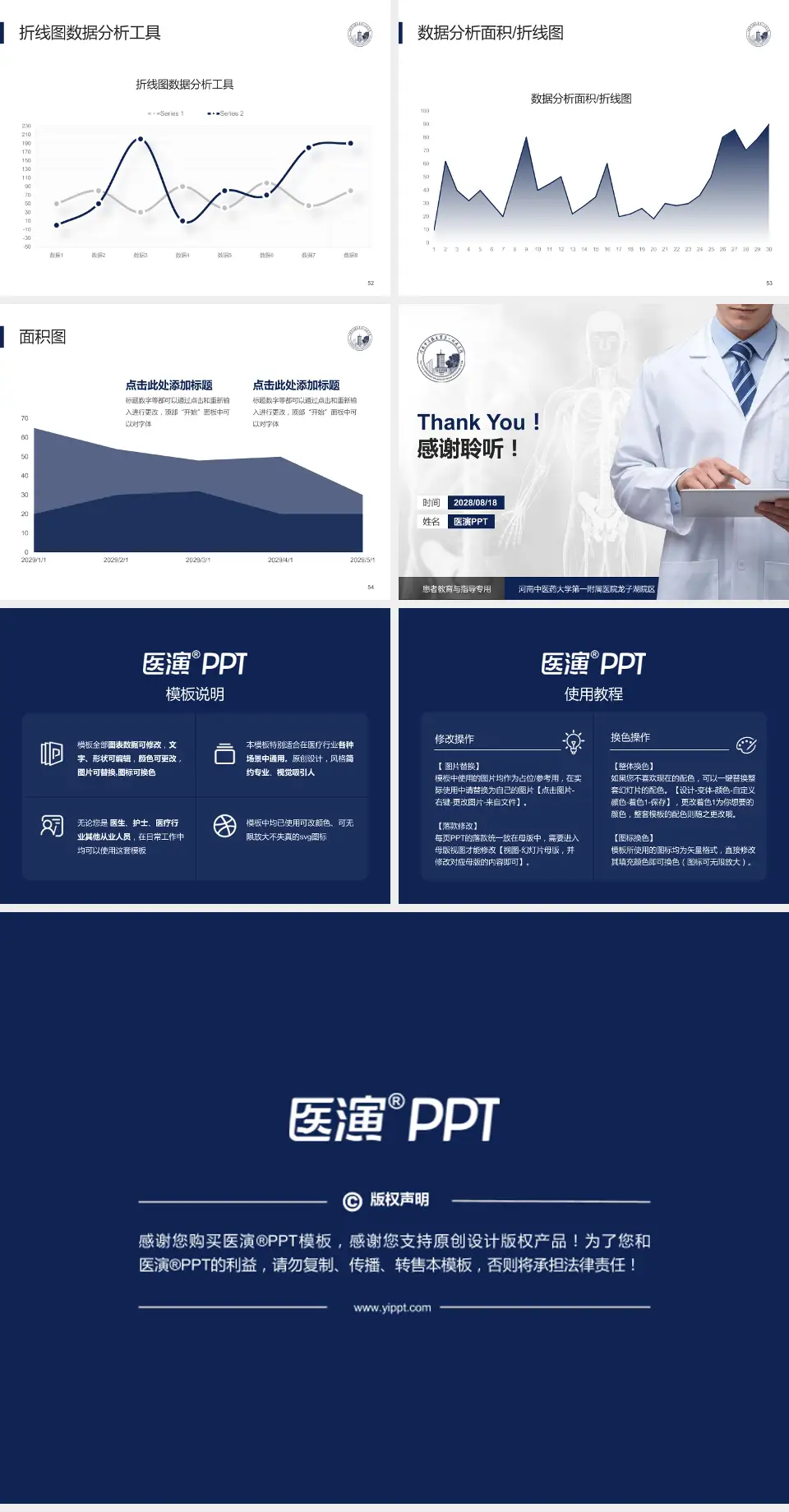河南中医药大学第一附属医院龙子湖院区患者教育与指导PPT模板4:3格式幻灯片预览图7