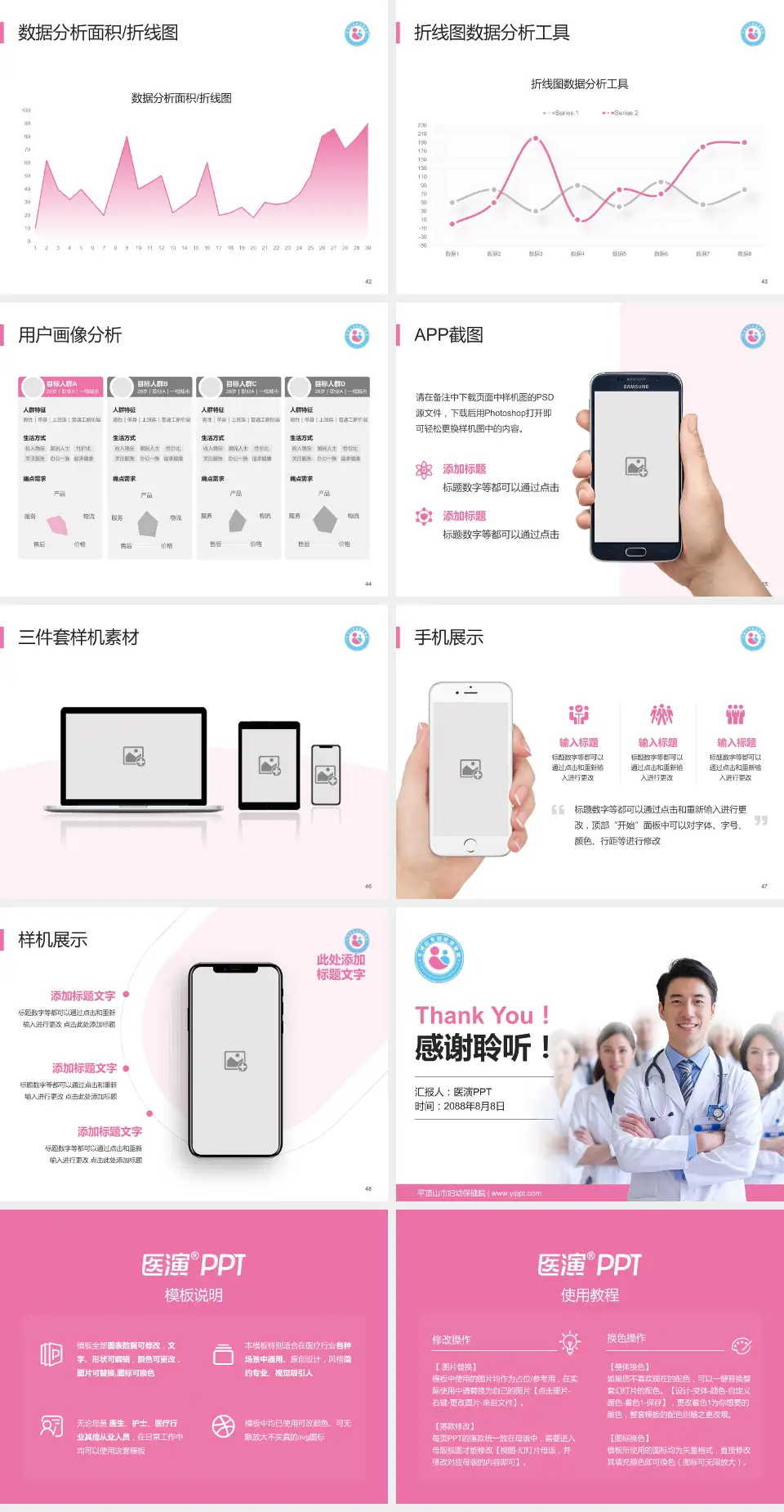 平顶山市妇幼保健院科室介绍与推广PPT模板4:3格式幻灯片预览图6