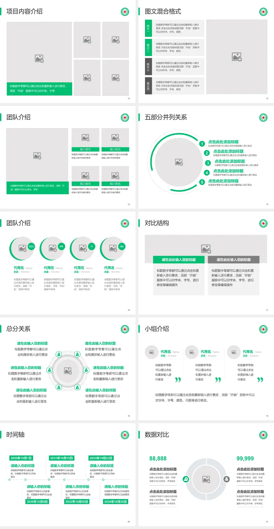 新乡市中心医院本部医疗知识普及PPT模板4:3格式幻灯片预览图3
