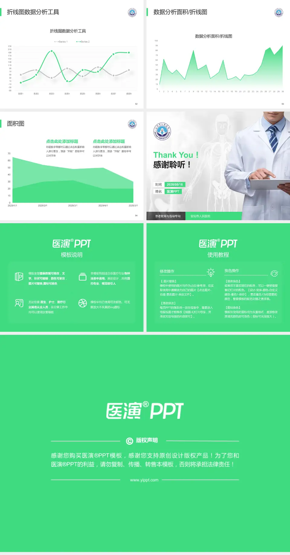 安阳市人民医院患者教育与指导PPT模板4:3格式幻灯片预览图7