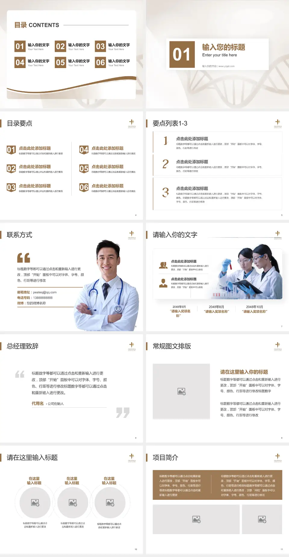 河南省中医院项目申请与汇报PPT模板4:3格式幻灯片预览图2