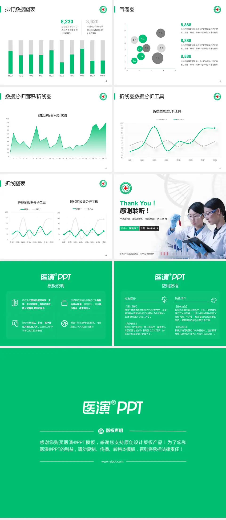 新乡市中心医院东院区科研成果展示PPT模板4:3格式幻灯片预览图6