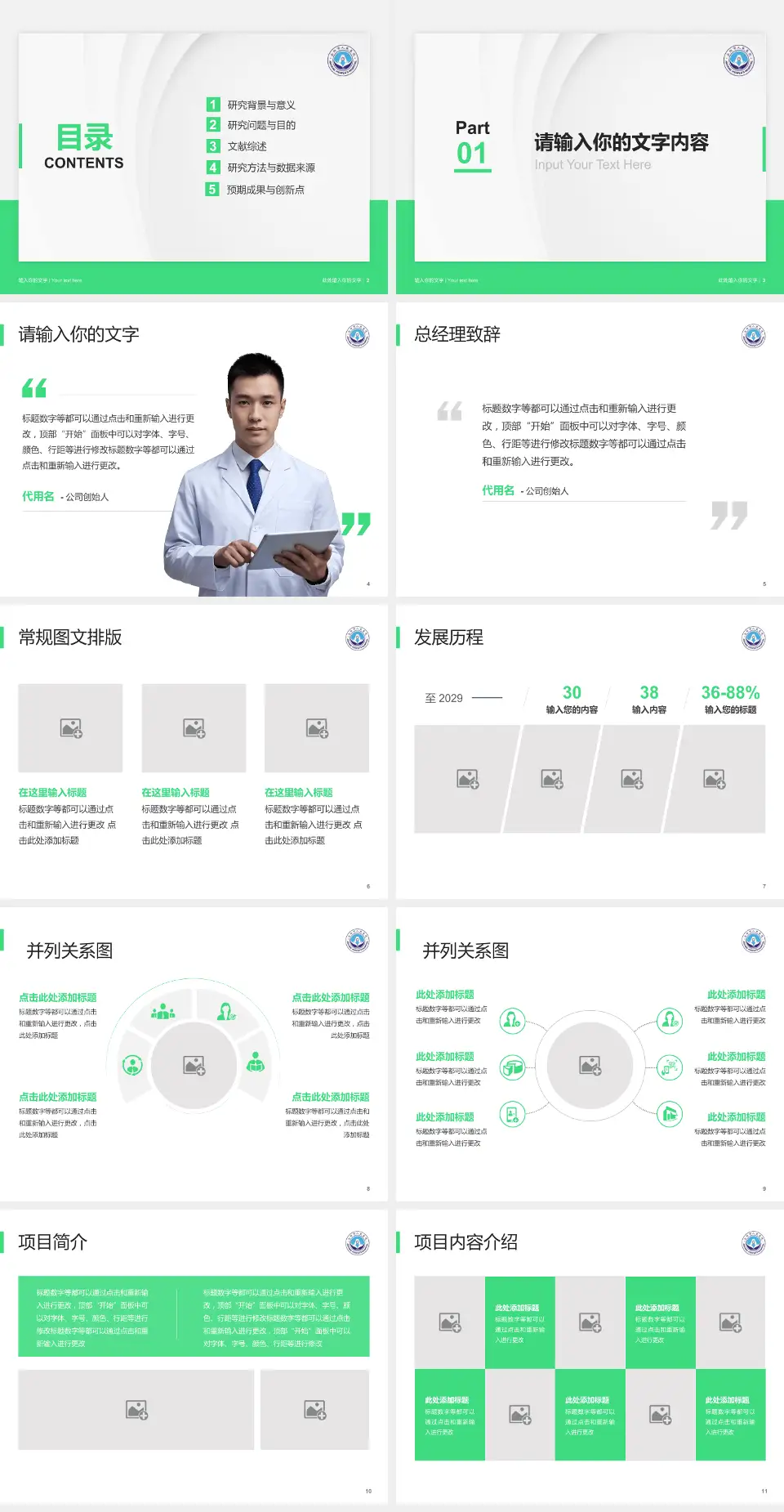 安阳市人民医院医院管理报告PPT模板4:3格式幻灯片预览图2