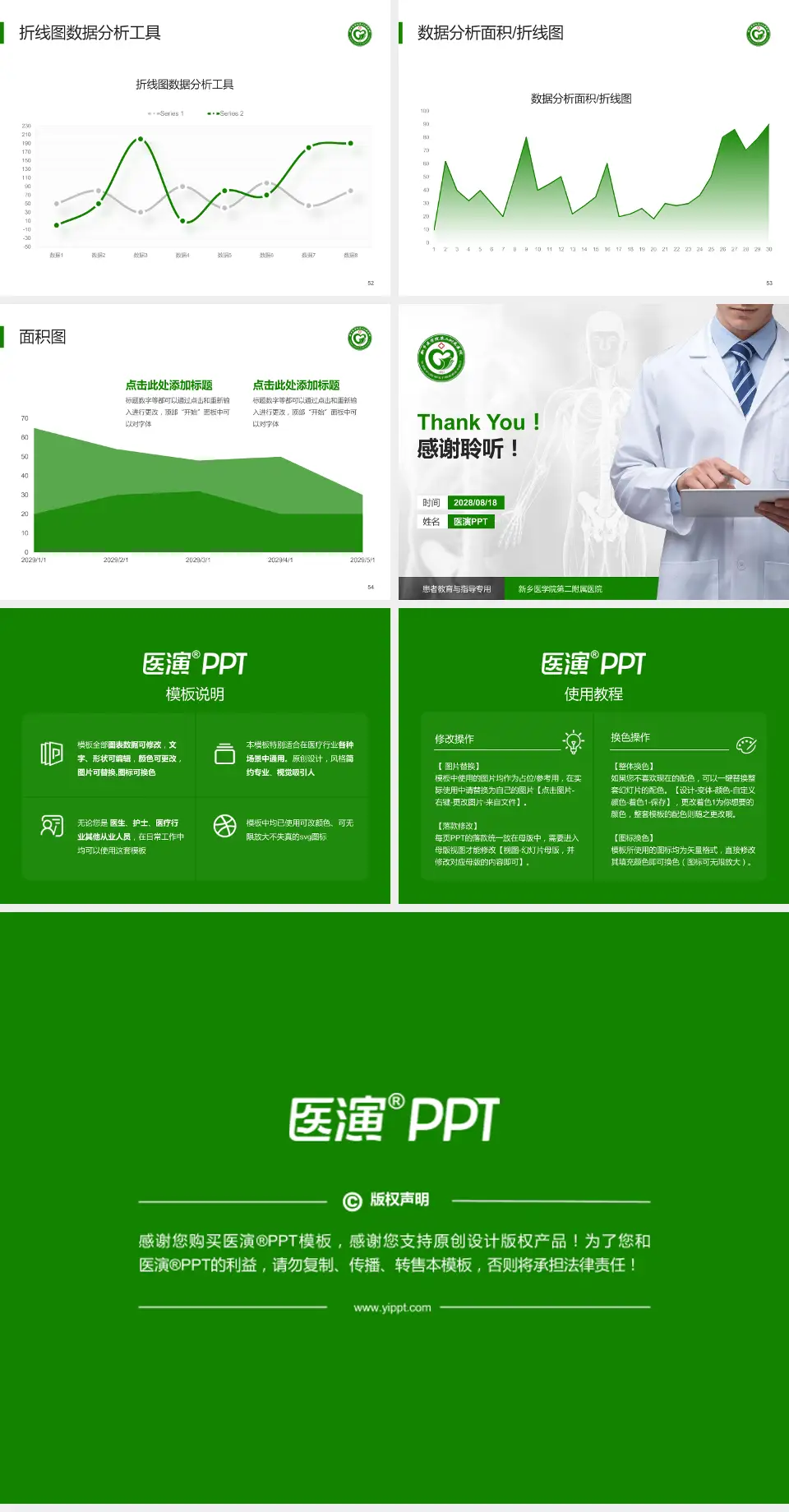 新乡医学院第二附属医院患者教育与指导PPT模板4:3格式幻灯片预览图7