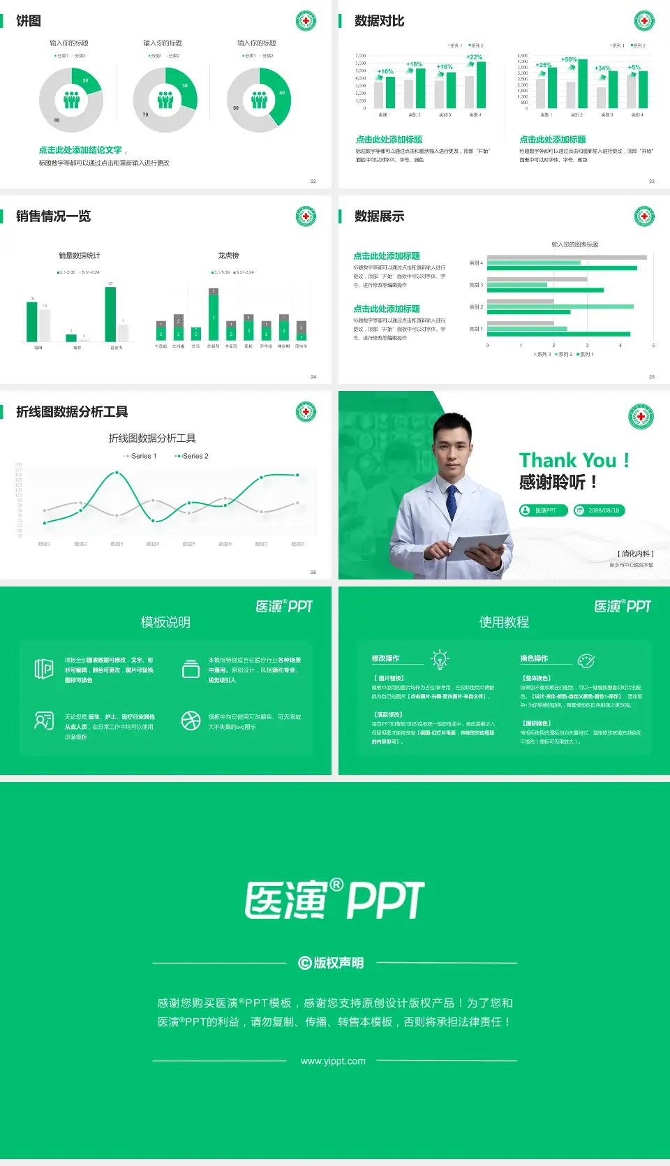 新乡市中心医院本部病例分享与讨论PPT模板16:9格式幻灯片预览图4