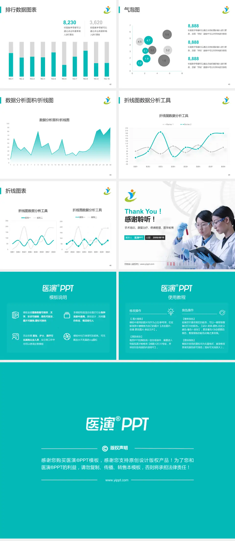 河南省儿童医院科研成果展示PPT模板4:3格式幻灯片预览图6