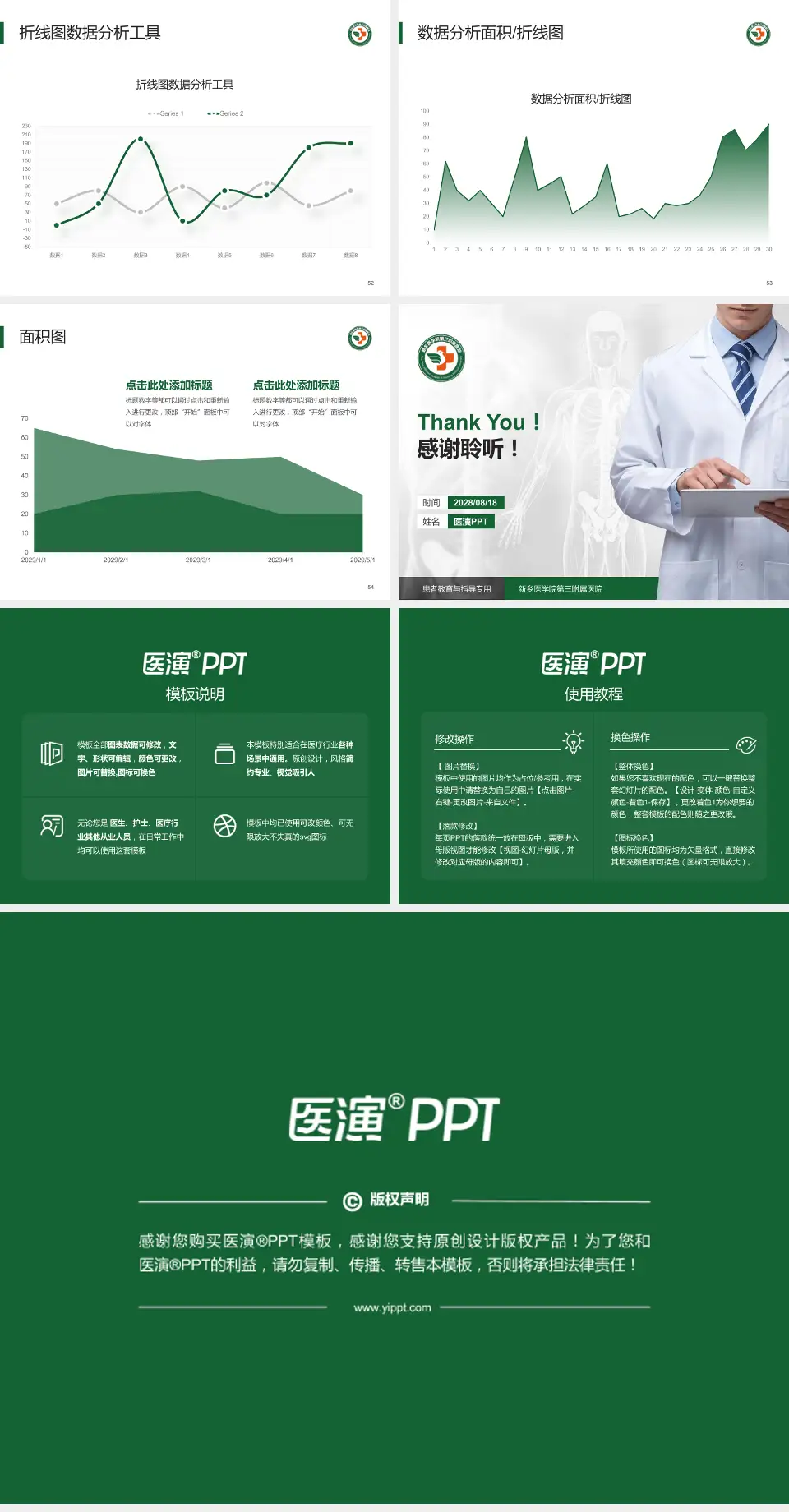 新乡医学院第三附属医院患者教育与指导PPT模板4:3格式幻灯片预览图7