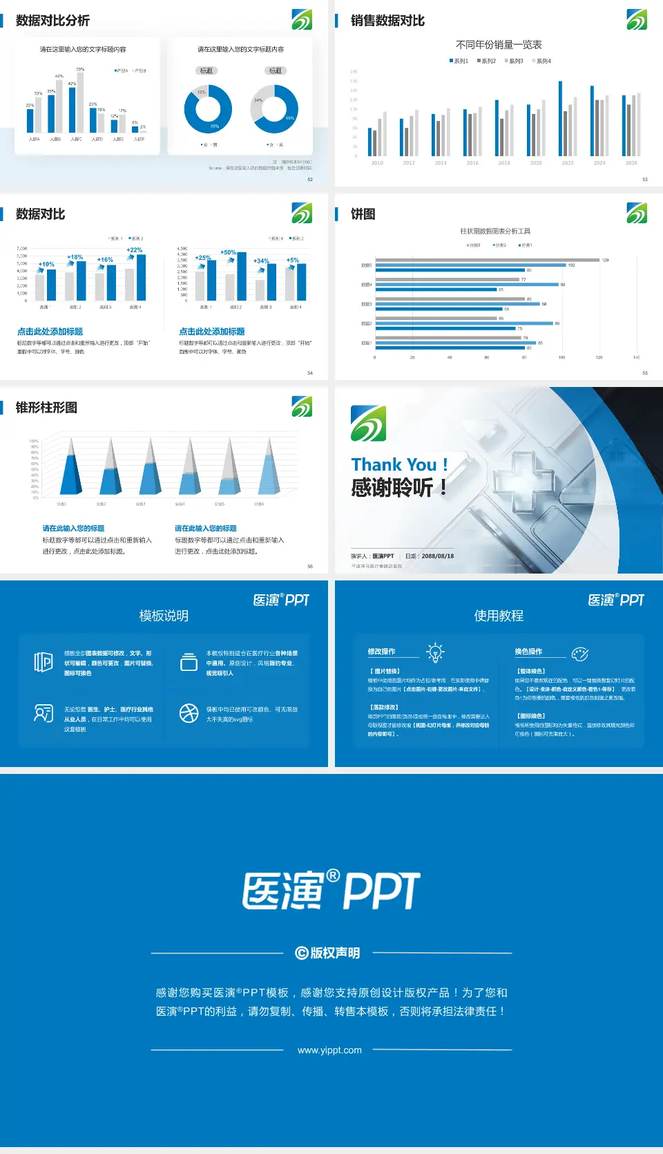 平煤神马医疗集团总医院医疗行业比赛专用PPT模板16:9格式幻灯片预览图7