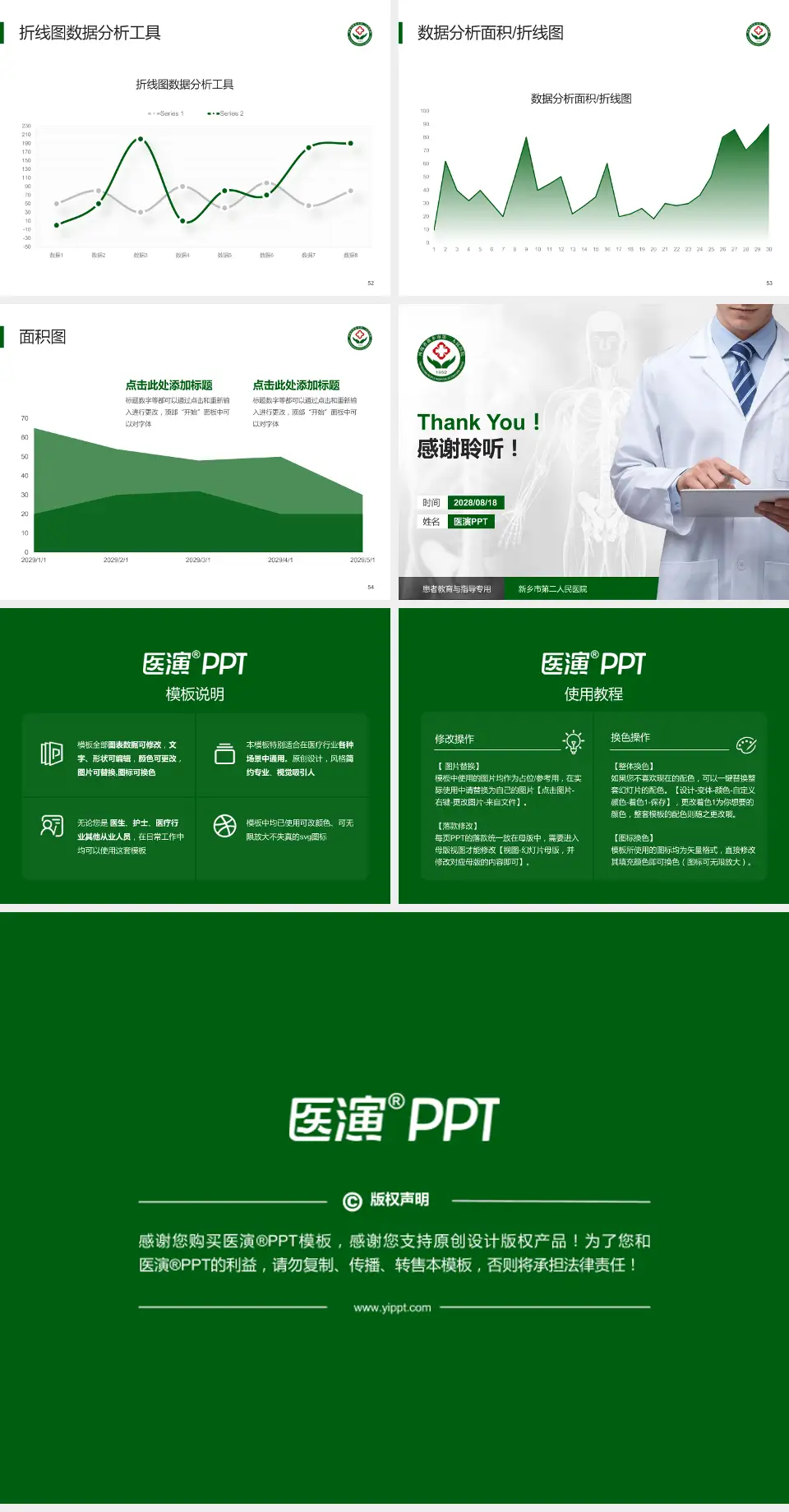 新乡市第二人民医院患者教育与指导PPT模板4:3格式幻灯片预览图7