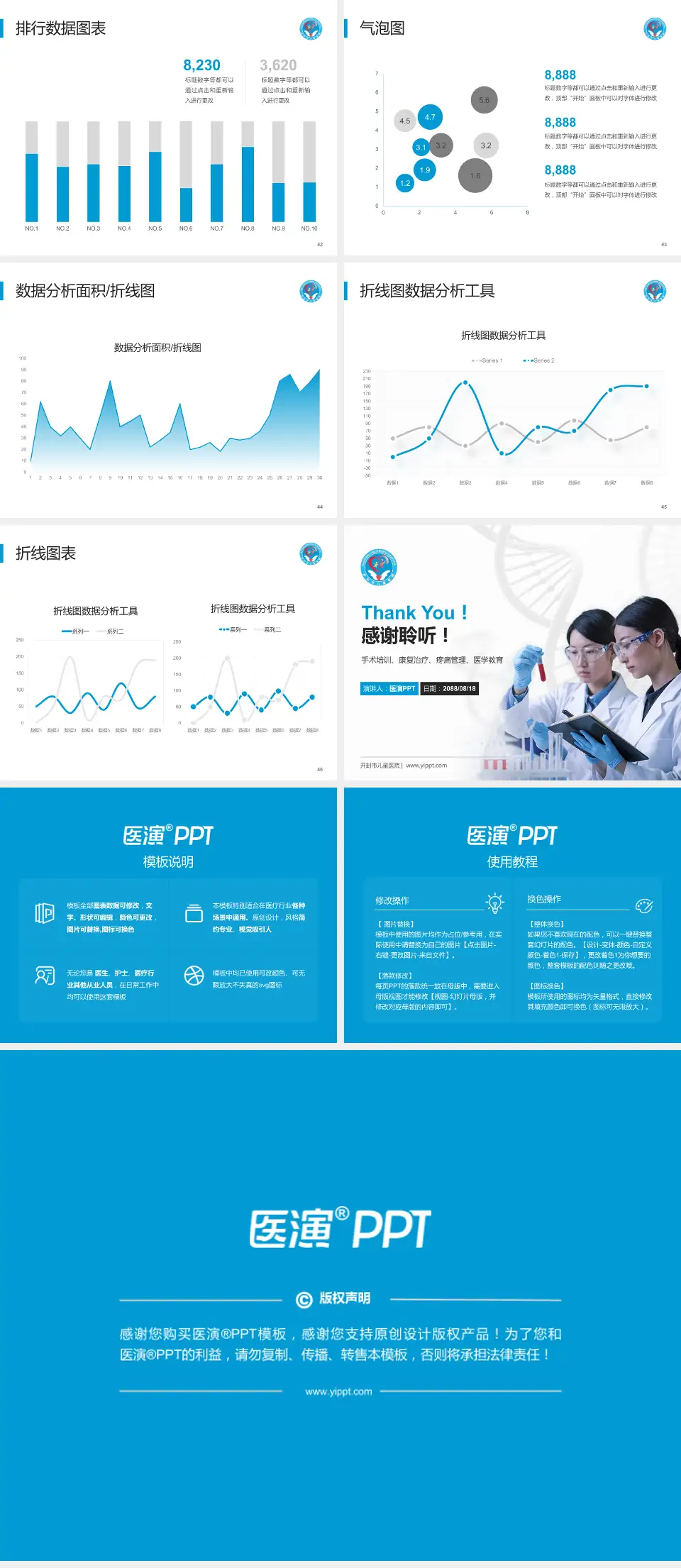 开封市儿童医院科研成果展示PPT模板4:3格式幻灯片预览图6