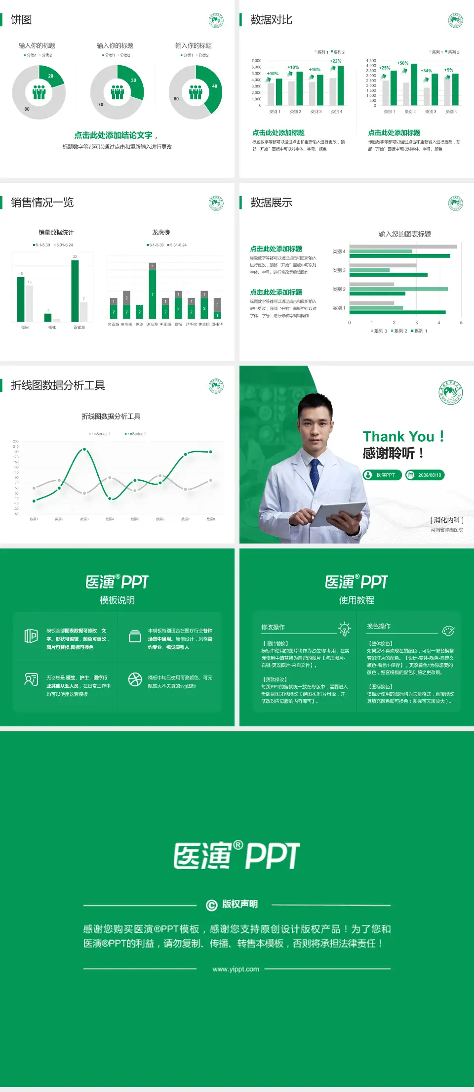 河南省肿瘤医院病例分享与讨论PPT模板4:3格式幻灯片预览图4