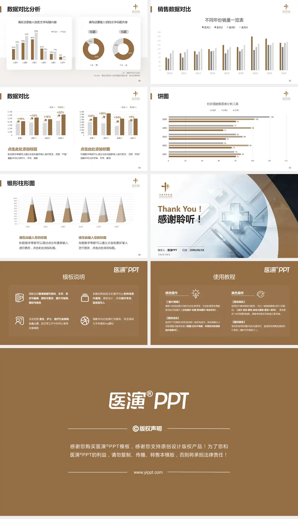 河南省中医院医疗行业比赛专用PPT模板16:9格式幻灯片预览图7