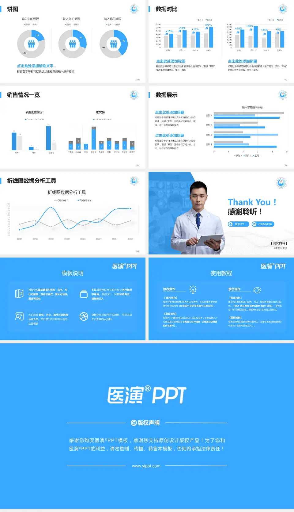 安阳地区医院病例分享与讨论PPT模板16:9格式幻灯片预览图4