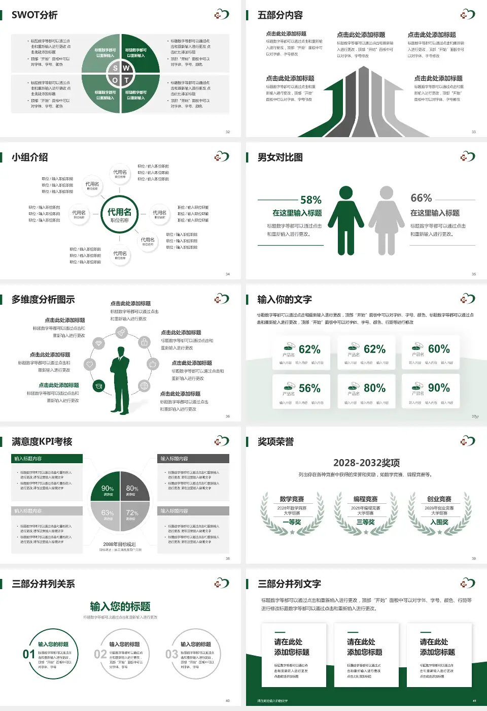河南中医药大学第三附属医院医疗行业比赛专用PPT模板16:9格式幻灯片预览图5