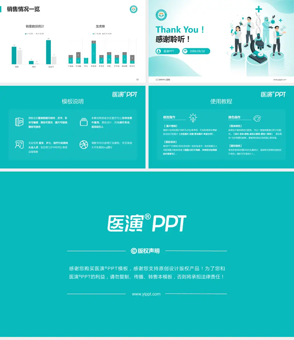 三门峡市中心医院品管圈PDCA演示专用PPT模板16:9格式幻灯片预览图7