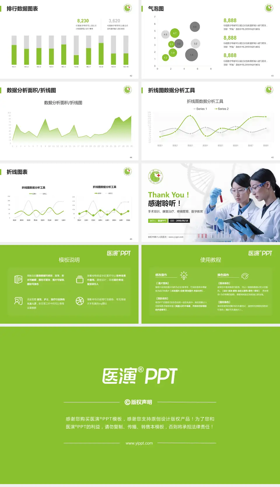 安阳市第六人民医院科研成果展示PPT模板16:9格式幻灯片预览图6