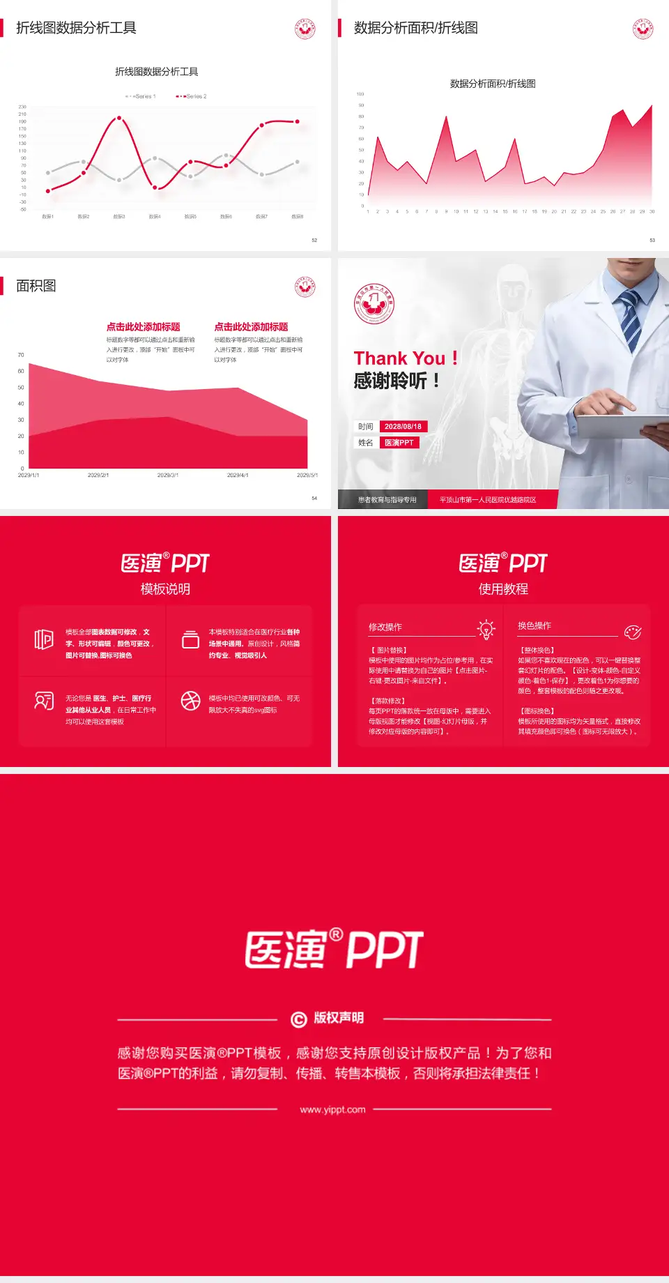 平顶山市第一人民医院优越路院区患者教育与指导PPT模板4:3格式幻灯片预览图7
