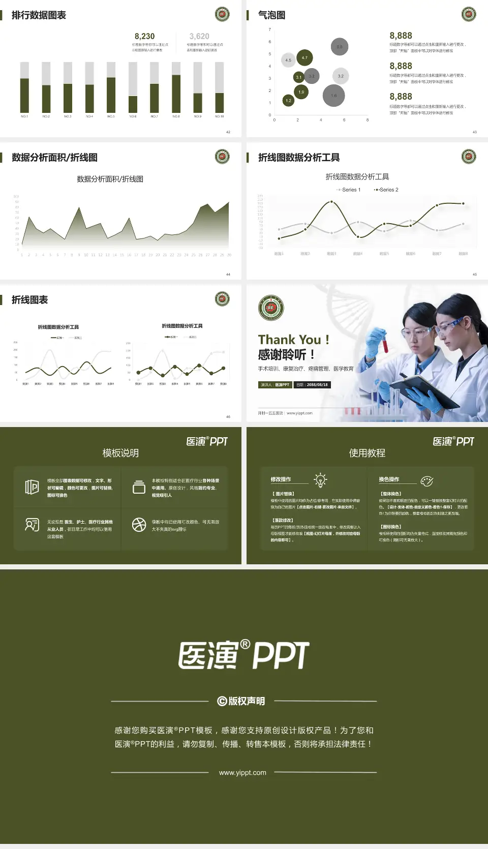 开封一五五医院科研成果展示PPT模板16:9格式幻灯片预览图6