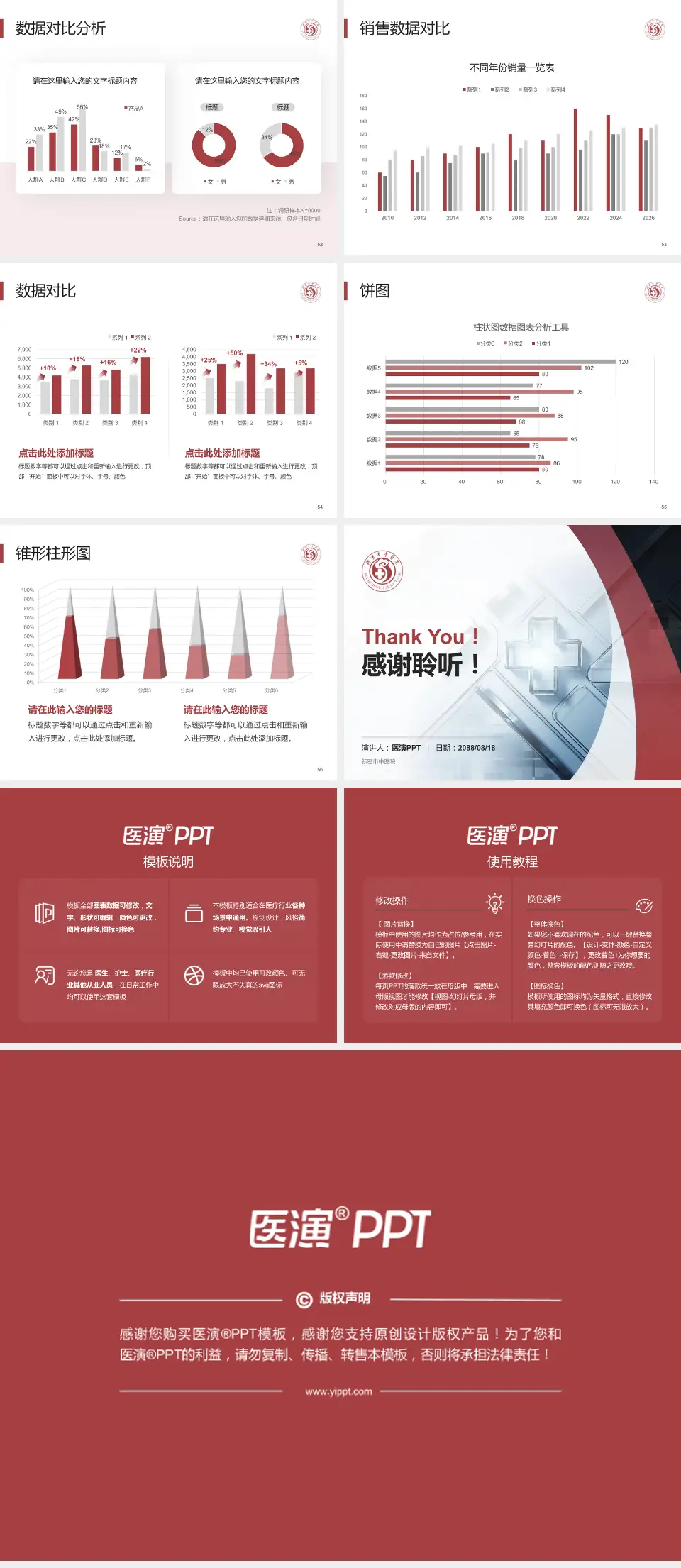 新密市中医院医疗行业比赛专用PPT模板4:3格式幻灯片预览图7