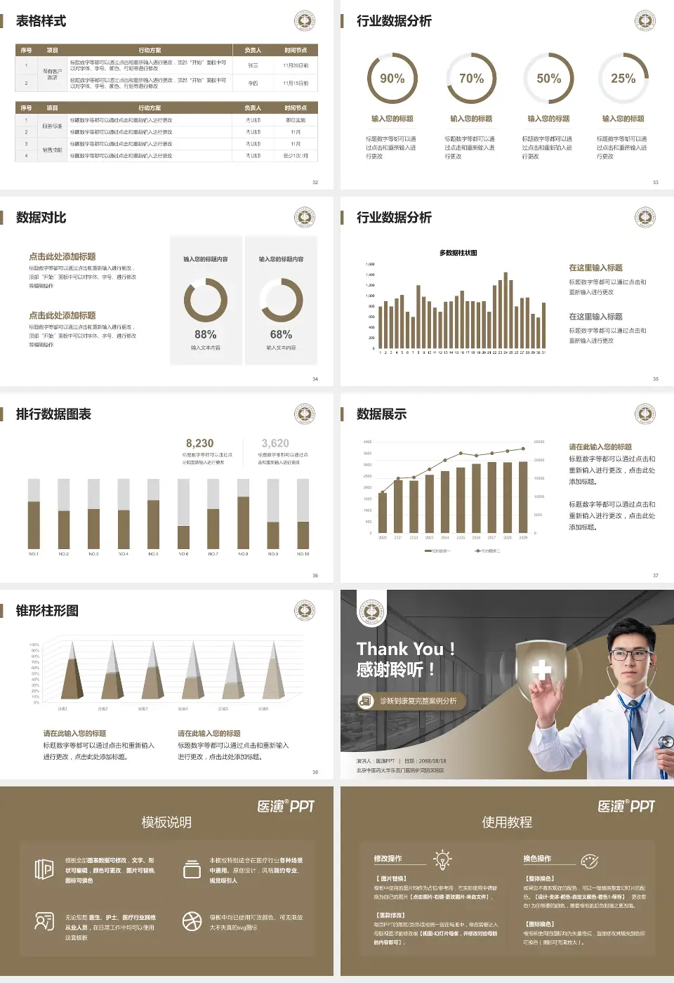 北京中医药大学东直门医院伊滨院区院区医疗知识普及PPT模板16:9格式幻灯片预览图5