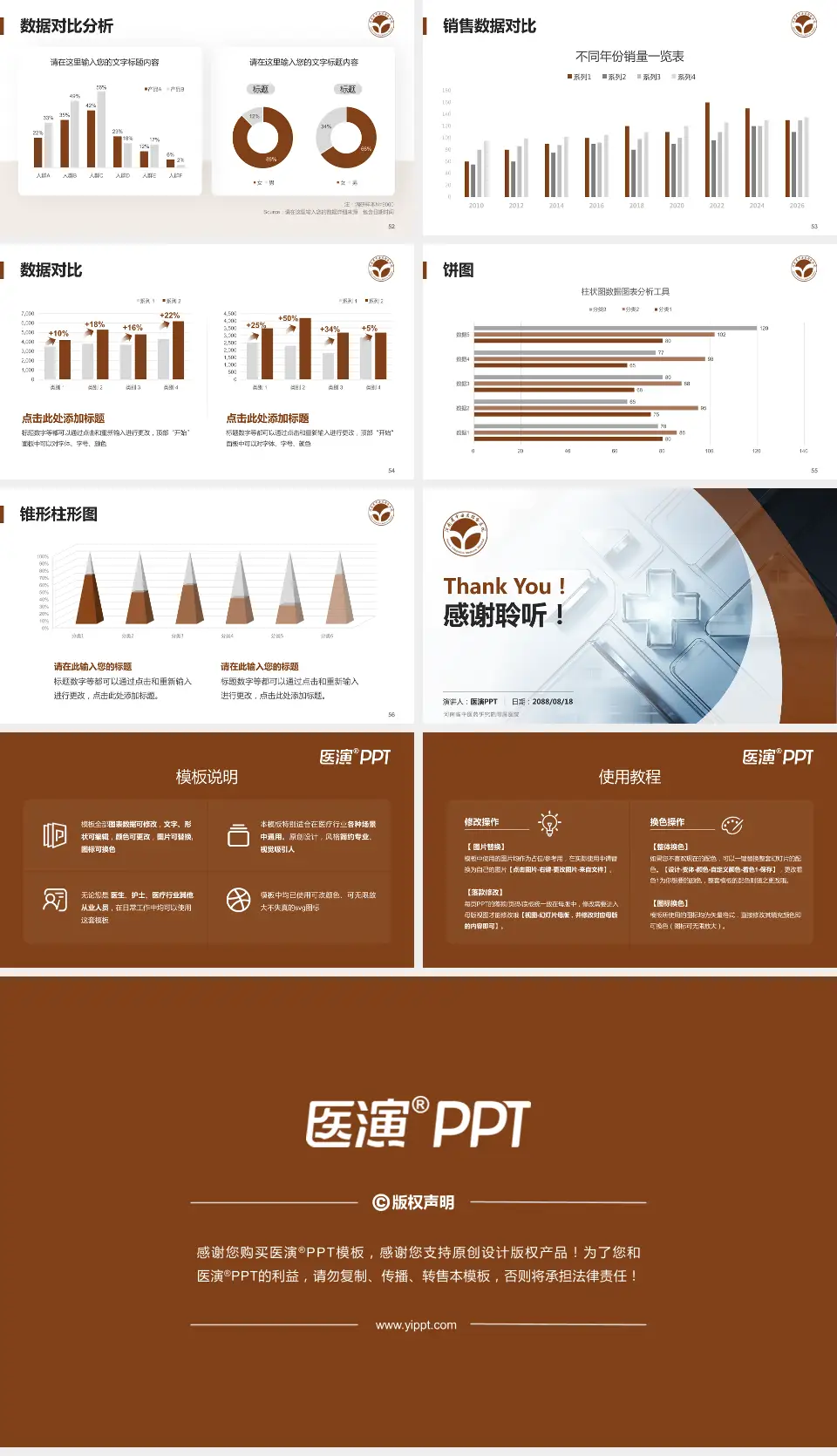 河南省中医药研究院附属医院医疗行业比赛专用PPT模板16:9格式幻灯片预览图7
