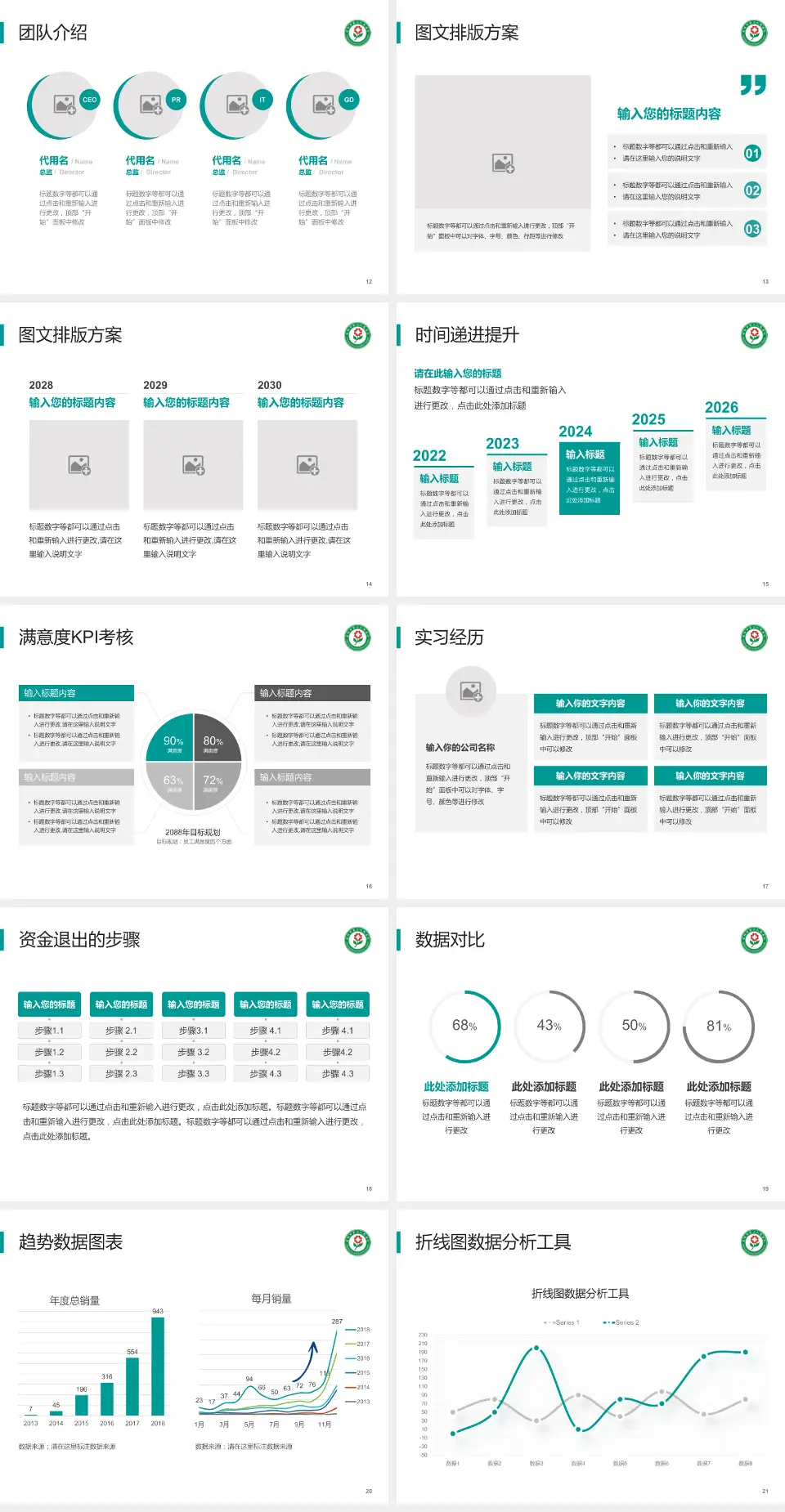 南阳市第二人民医院培训与教育PPT模板4:3格式幻灯片预览图3