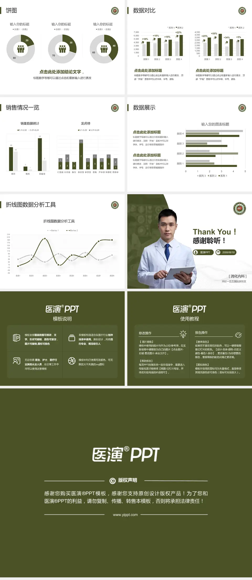 开封一五五医院新院区病例分享与讨论PPT模板4:3格式幻灯片预览图4