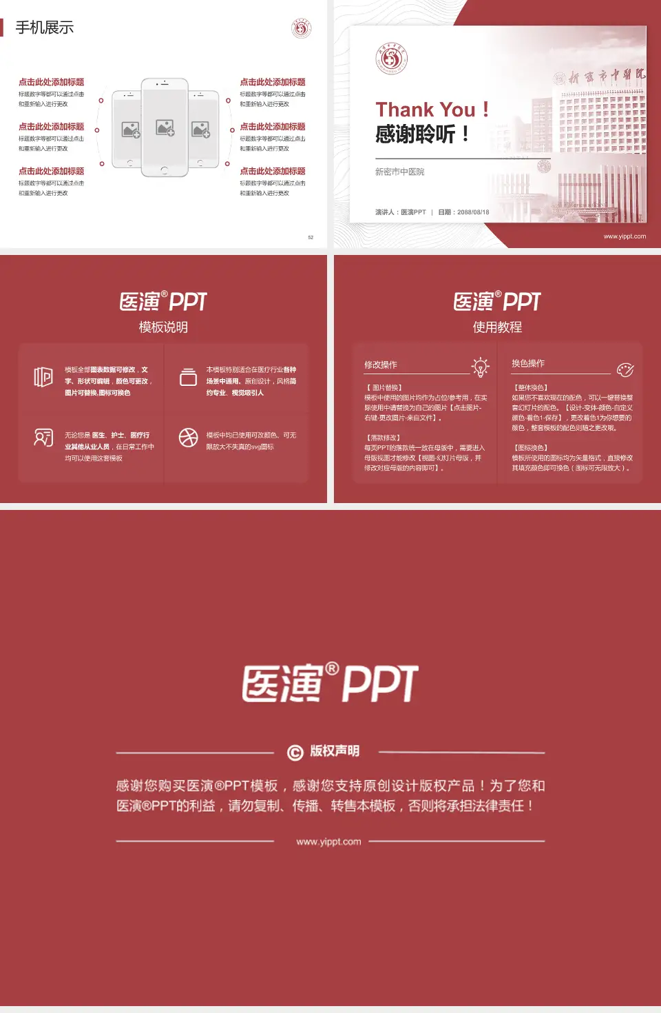 新密市中医院医院管理报告PPT模板4:3格式幻灯片预览图7