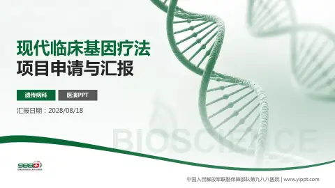 中国人民解放军联勤保障部队第九八八医院项目申请与汇报PPT模板