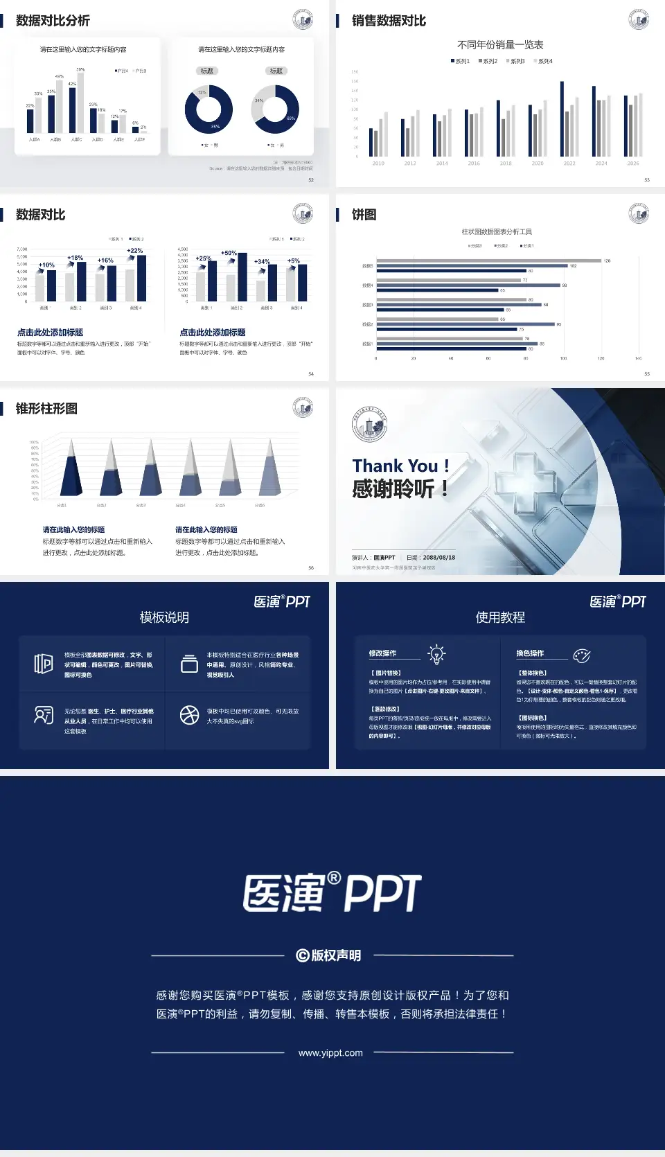 河南中医药大学第一附属医院龙子湖院区医疗行业比赛专用PPT模板16:9格式幻灯片预览图7